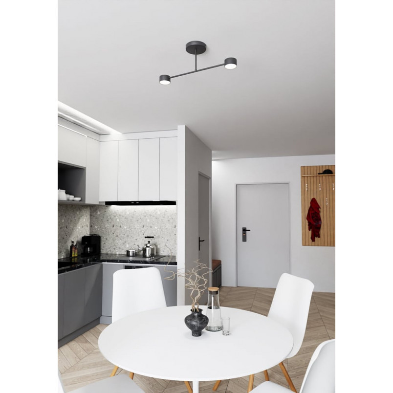 Lampa Sufitowa Czarna Emibig Halo II 60cm - Stylowe Oświetlenie
