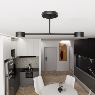 Lampa Sufitowa Czarna Emibig Halo II 60cm - Stylowe Oświetlenie