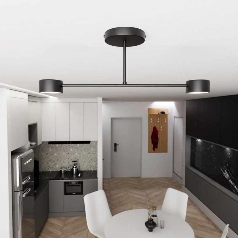 Lampa Sufitowa Czarna Emibig Halo II 60cm - Stylowe Oświetlenie