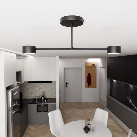 Lampa Sufitowa Czarna Emibig Halo II 60cm - Stylowe Oświetlenie