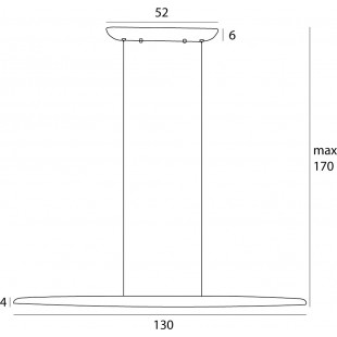 Lampa wisząca drewniana Woody LED 130cm | MaxLight