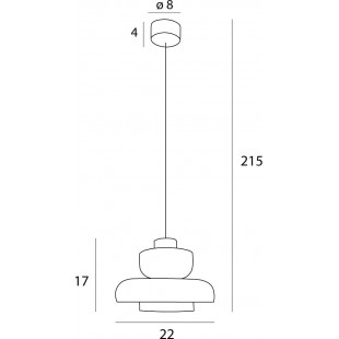 Lampa wisząca Signature LED - MaxLight | Szkło, Mosiądz