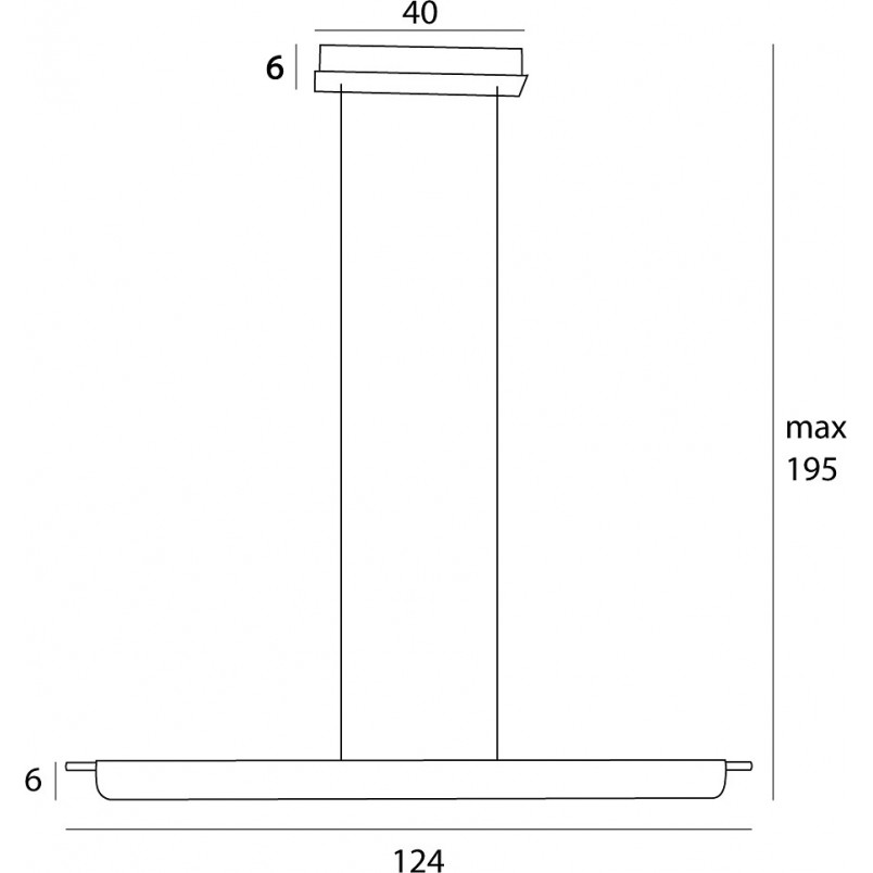 Lampa Wisząca LED Jo-Jo Modern 124cm Szara - MaxLight