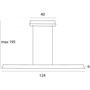 Lampa wisząca LED Jo-Jo Simple | MaxLight - Złota, 124cm