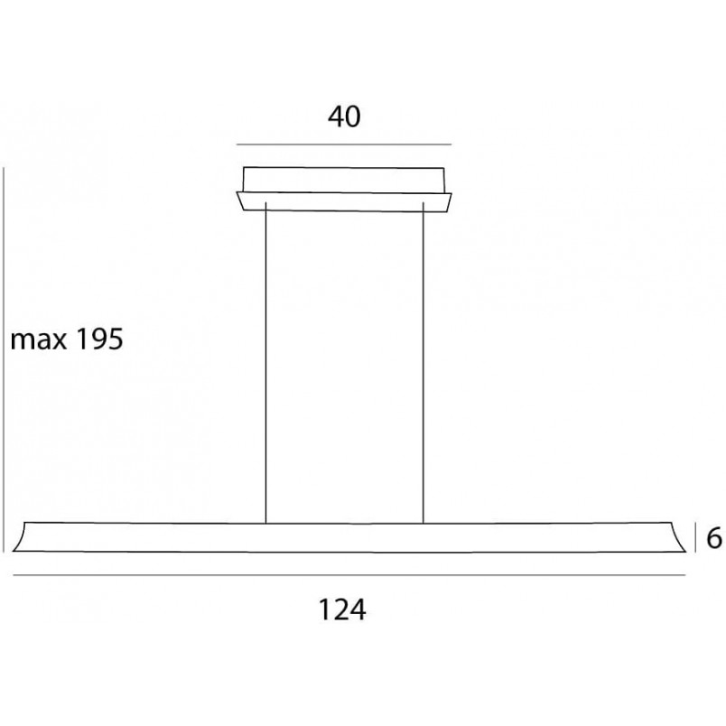 Lampa wisząca LED Jo-Jo Simple | MaxLight - Złota, 124cm