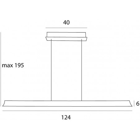 Lampa wisząca LED Jo-Jo Simple | MaxLight - Złota, 124cm
