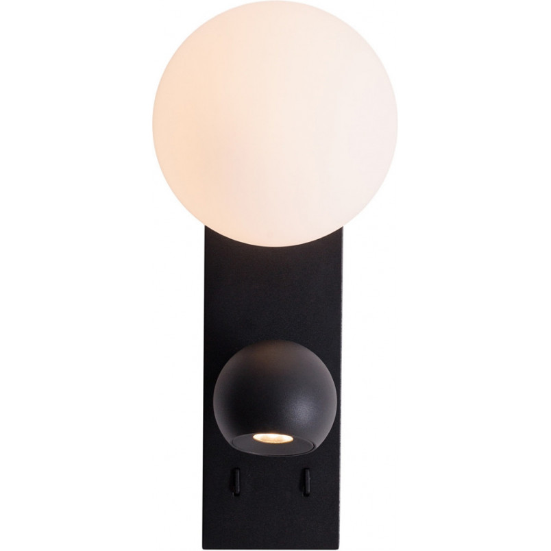 Kinkiet szklany z lampką LED Atom - MaxLight | Nowoczesne oświetlenie