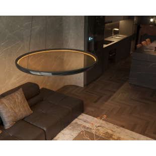 Lampa wisząca czarna LED MaxLight | Pilot, 81cm