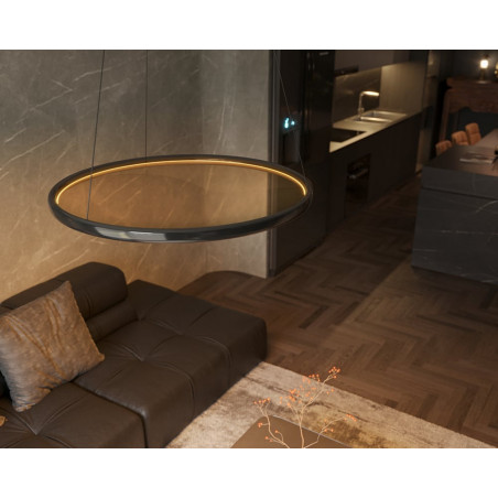 Lampa wisząca czarna LED MaxLight | Pilot, 81cm