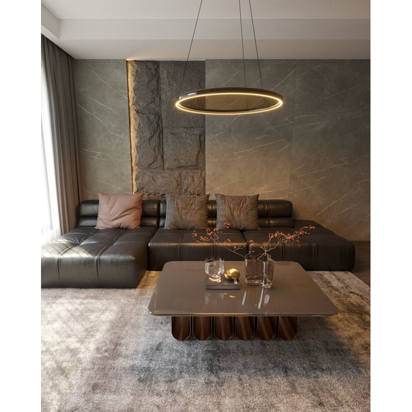 Lampa wisząca czarna LED MaxLight | Pilot, 81cm
