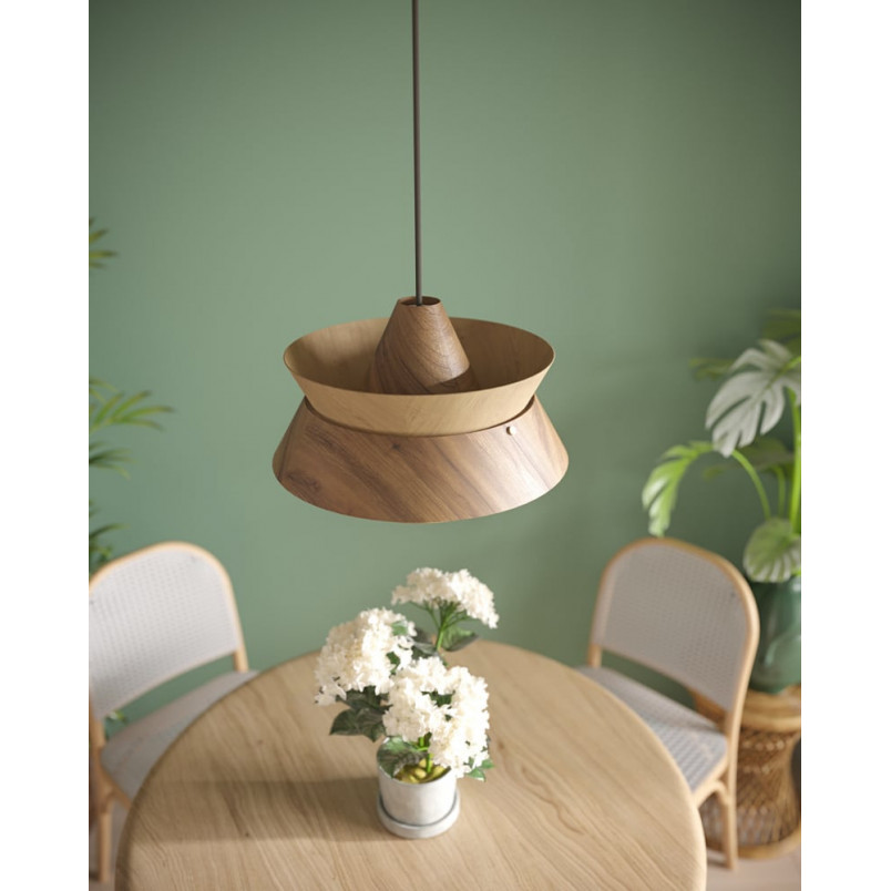 Lampa Wisząca Drewniana Kioto | MaxLight - Skandynawski Design