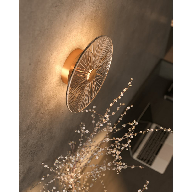 Kinkiet Allure LED - Złoty, Szklany | MaxLight