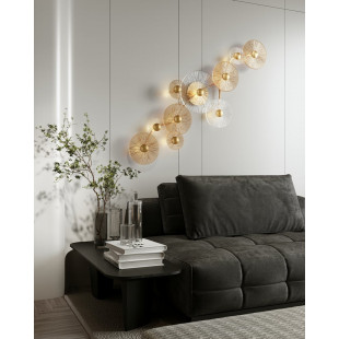 Kinkiet Allure LED - Złoty, Szklany - MaxLight | Oświetlenie