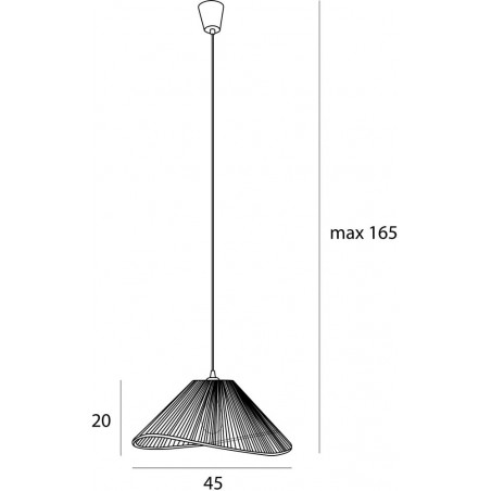 Lampa Wisząca Boho Amalfii Czarna - MaxLight | Salon, Sypialnia
