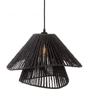 Lampa wisząca boho Amalfii II | MaxLight - czarna, pleciona