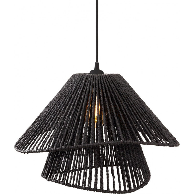 Lampa wisząca boho Amalfii II | MaxLight - czarna, pleciona