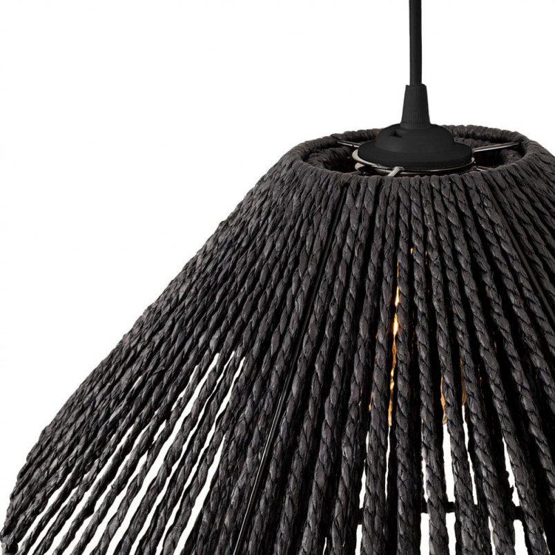 Lampa wisząca boho Amalfii II | MaxLight - czarna, pleciona