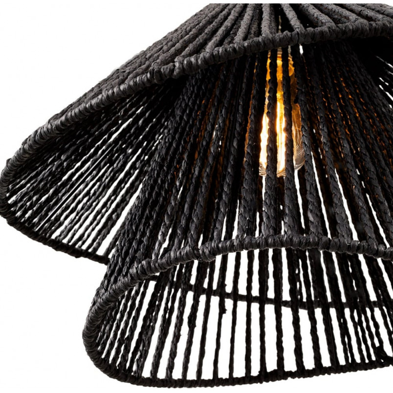 Lampa wisząca boho Amalfii II | MaxLight - czarna, pleciona