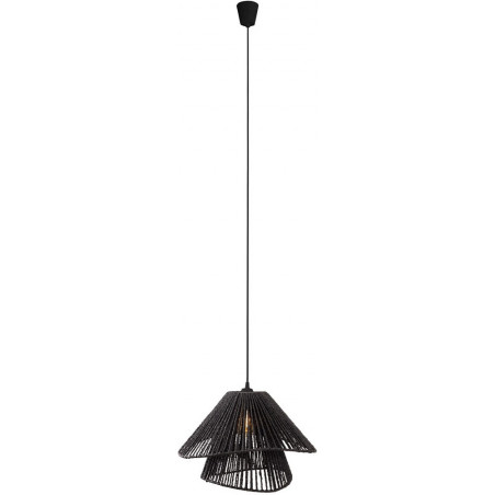 Lampa wisząca boho Amalfii II | MaxLight - czarna, pleciona