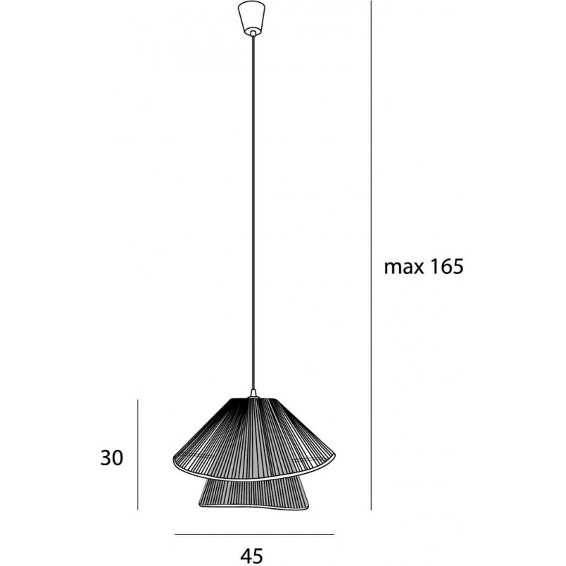 Lampa wisząca boho Amalfii II | MaxLight - czarna, pleciona