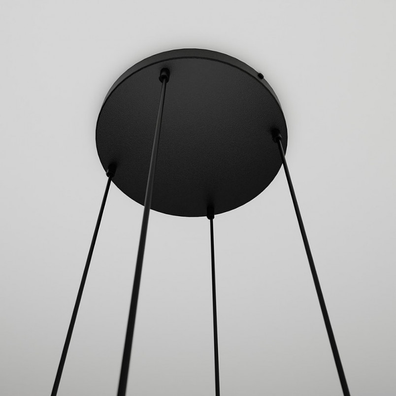 Lampa Wisząca Istar IV Emibig | Szklana, Czarno-Grafitowa, 40cm