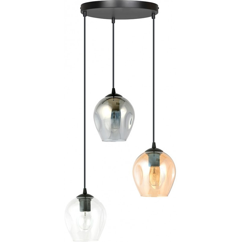 Lampa wisząca Istar III Emibig - Szklana, kolorowa, 40cm