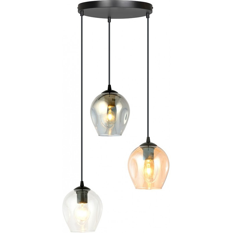 Lampa wisząca Istar III Emibig - Szklana, kolorowa, 40cm