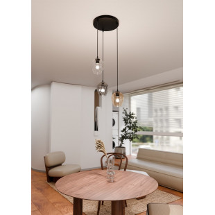 Lampa wisząca Istar III Emibig - Szklana, kolorowa, 40cm