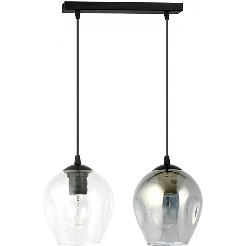 Lampa wisząca Istar II - szkło, grafit | Emibig
