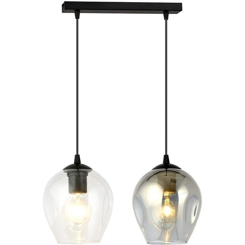 Lampa wisząca Istar II - szkło, grafit | Emibig