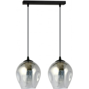 Lampa wisząca Istar II - Szklana, Czarno-Grafitowa | Emibig