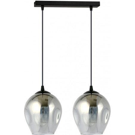 Lampa wisząca Istar II - Szklana, Czarno-Grafitowa | Emibig