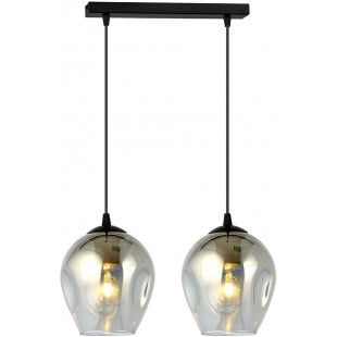 Lampa wisząca Istar II - Szklana, Czarno-Grafitowa | Emibig