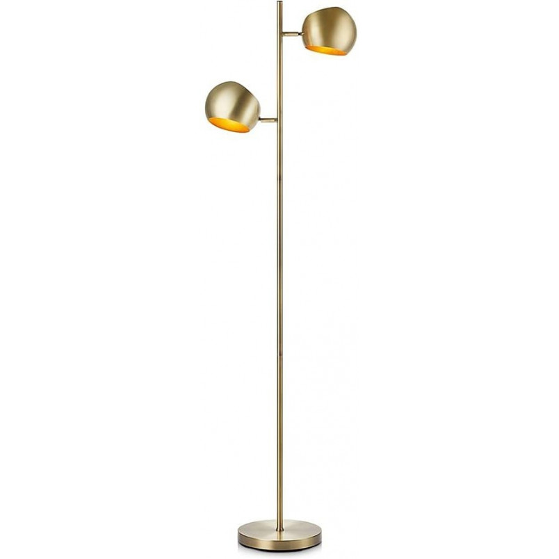 Lampa podłogowa Edgar - Mosiądz, Retro | Markslojd