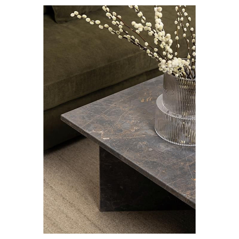 Stolik kawowy Actona Vega: Brązowy marmur, 140x70cm | Luksusowy design