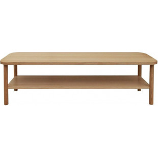 Stolik fornirowany z półką Banbury 150x50cm dąb Actona