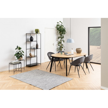 Stolik okrągły Actona Avila - Czarny marmur | Elegancki stolik kawowy