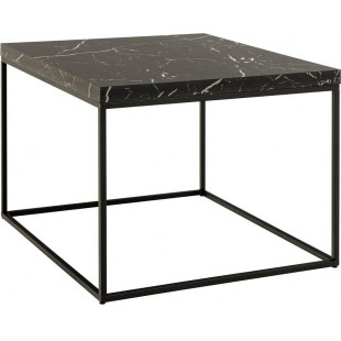 Stolik kwadratowy Barossa 60x60cm czarny marmur / czarny Actona