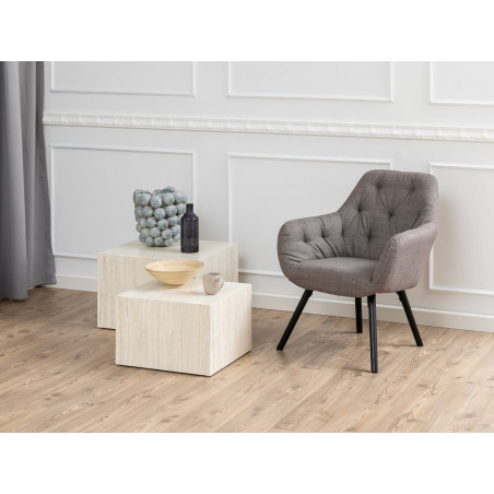 Zestaw stolików Dice beżowy Actona | Elegancki design