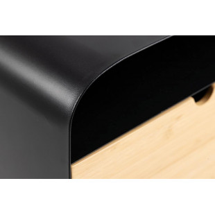 Szafka nocna Actona Joliet Edge 35cm | Czarny bambus