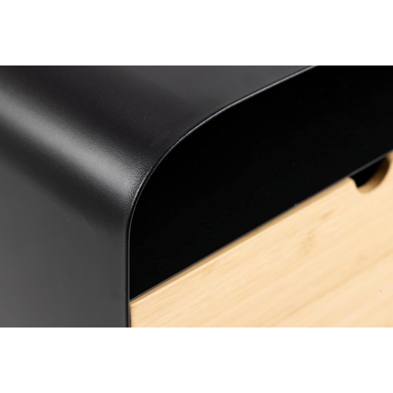 Szafka nocna Actona Joliet Edge 35cm | Czarny bambus