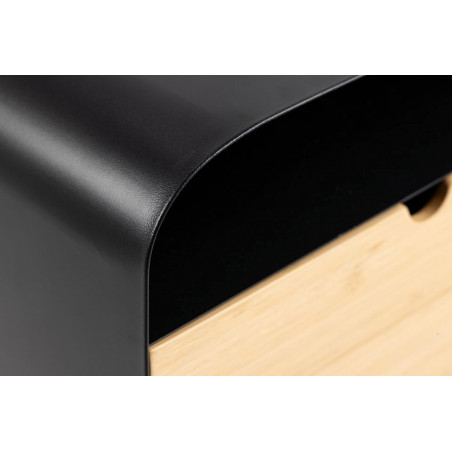 Szafka nocna Actona Joliet Edge 35cm | Czarny bambus