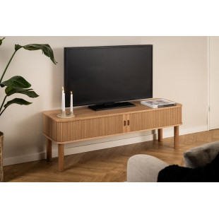 Szafka RTV Langley Actona | Fornirowana, 140x40cm, Dąb Actona