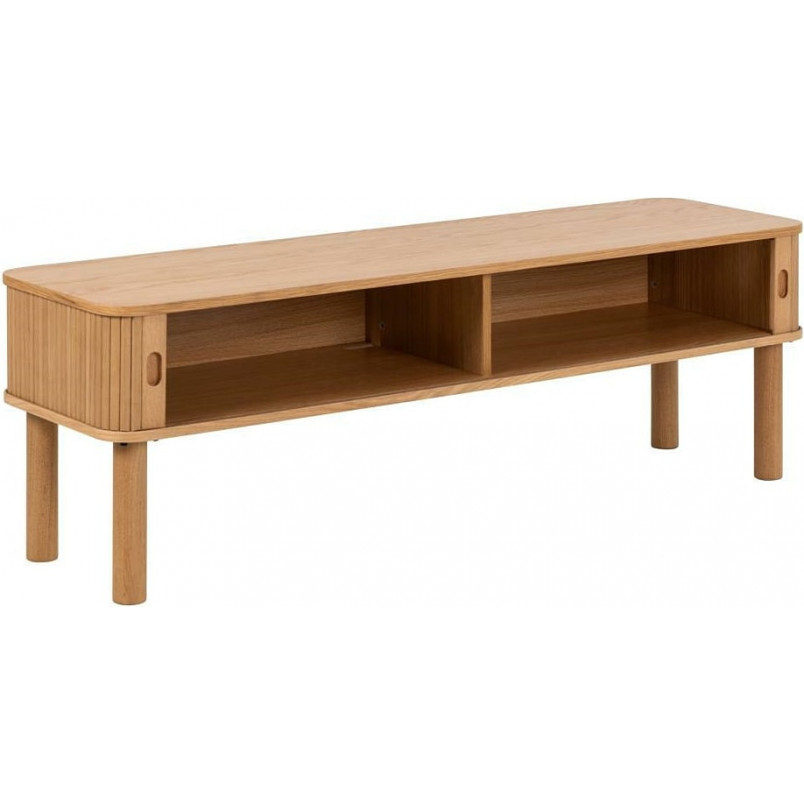 Szafka RTV Langley Actona | Fornirowana, 140x40cm, Dąb Actona