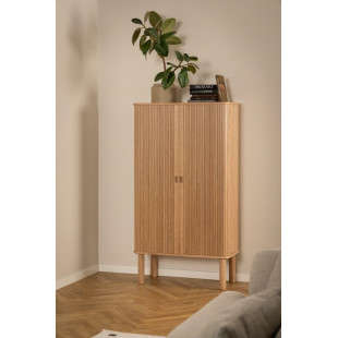 Komoda Langley Actona | Fornirowana, 80x40x145cm, Dąb Actona