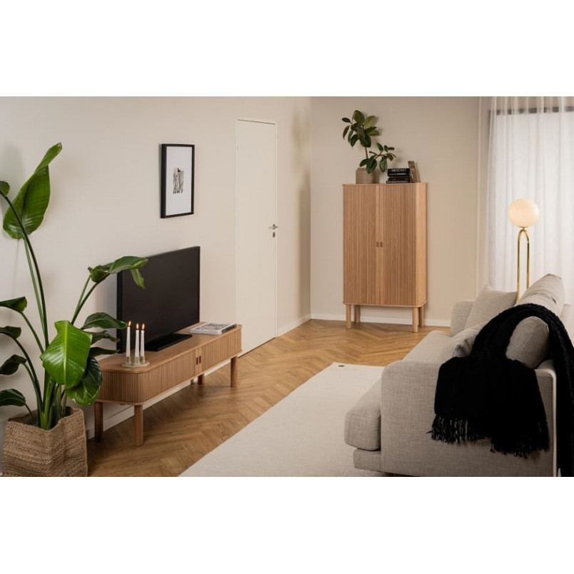 Komoda Langley Actona | Fornirowana, 80x40x145cm, Dąb Actona