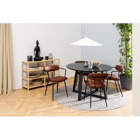 Stół okrągły Malika Actona | Czarny fornir 120cm