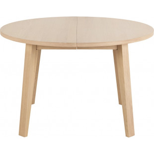 Stół okrągły Actona A-Line 120cm dąb bielony - Skandynawski design