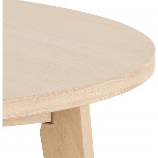Stół okrągły Actona A-Line 120cm dąb bielony - Skandynawski design