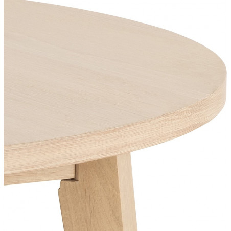 Stół okrągły Actona A-Line 120cm dąb bielony - Skandynawski design